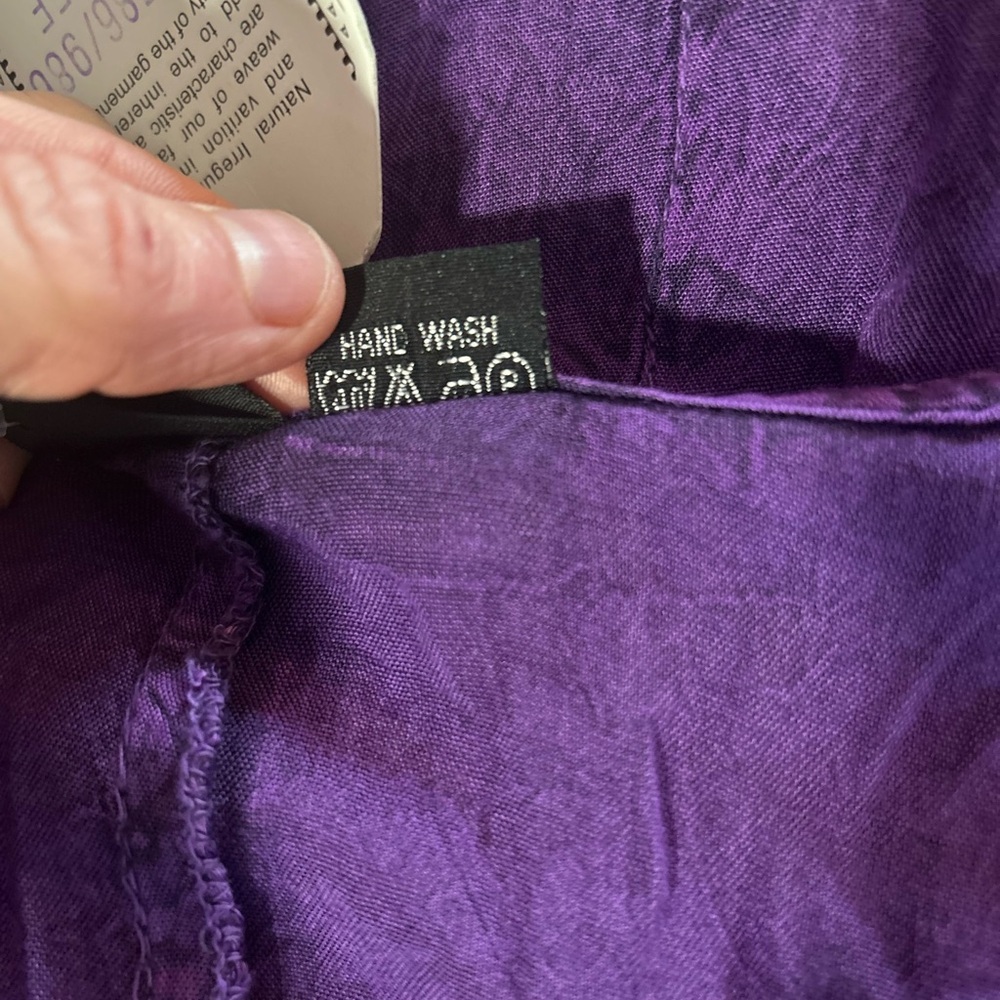 Ananda’s Collection Purple Embroidered Tunic Dress Boho lagenlook beach coverup - Picture 11 of 11
